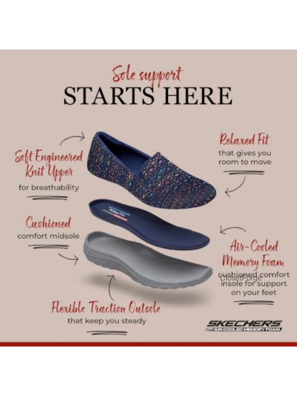 Slip-On Loafer with Air-Cooled Memory Foam, Machine Washable, Relaxed Fit - Picture 3 of 6